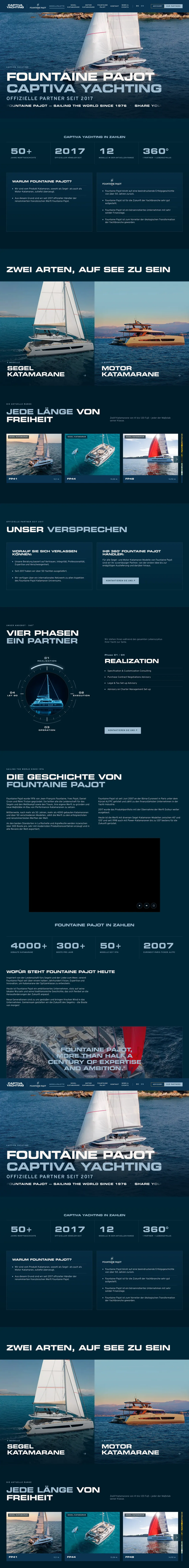 Captiva Yachting — komplette Landingpage, umgesetzt von Christopher Rapp