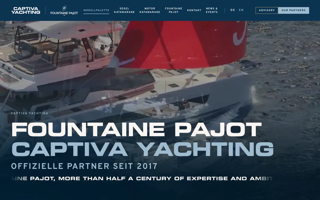 Captiva Yachting — Website · Luxus-Yachting, Webdesign-Projekt von Christopher Rapp