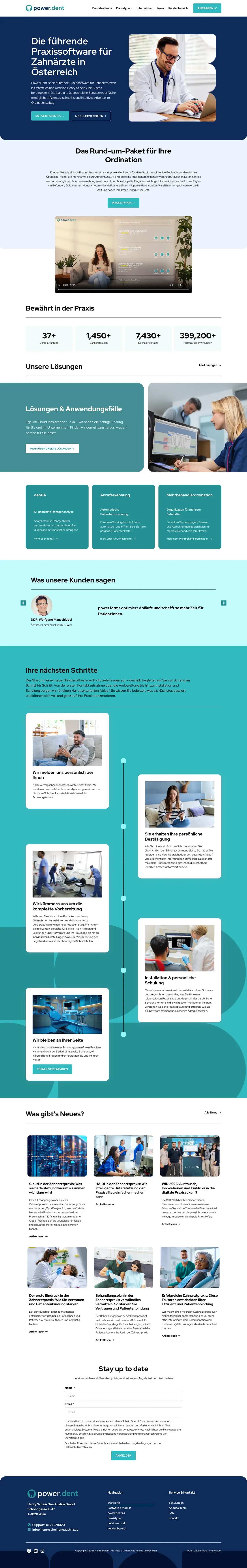 power.dent — komplette Landingpage, umgesetzt von Christopher Rapp