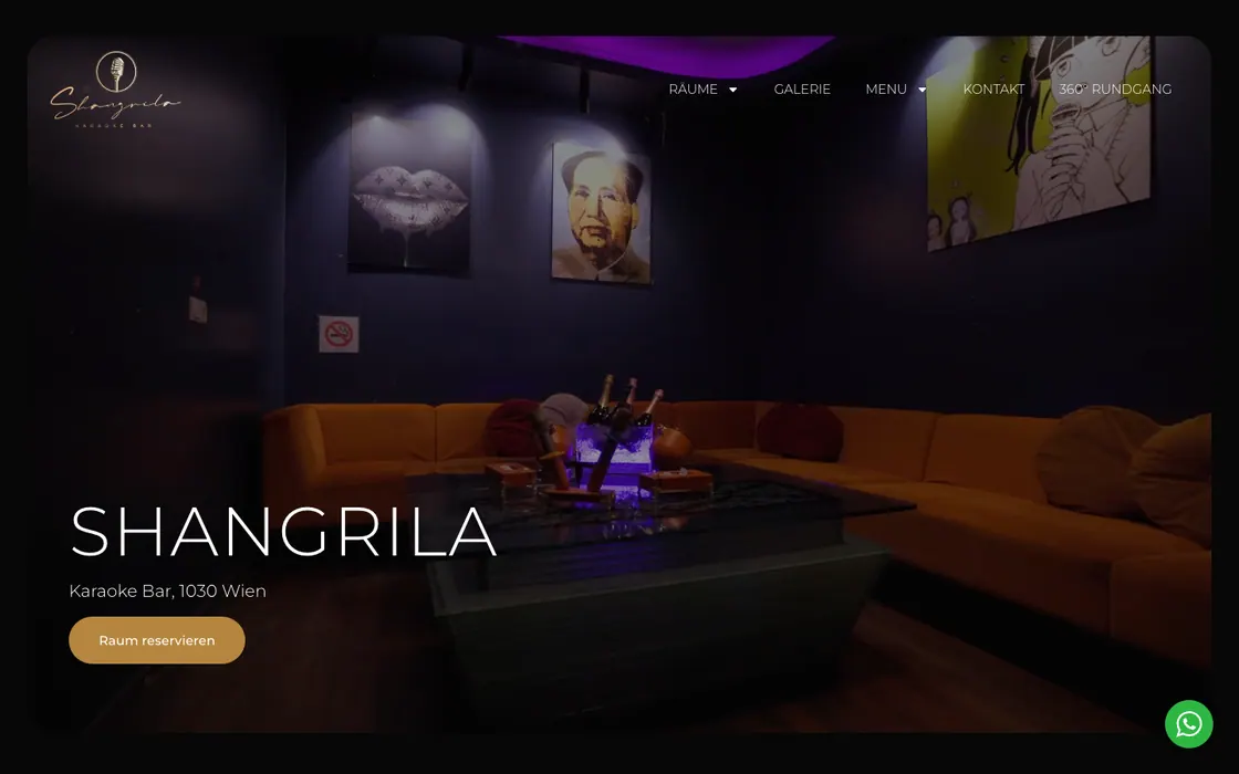 Shangrila — Website · karaoke lounge · booking tool, web design project by Christopher Rapp