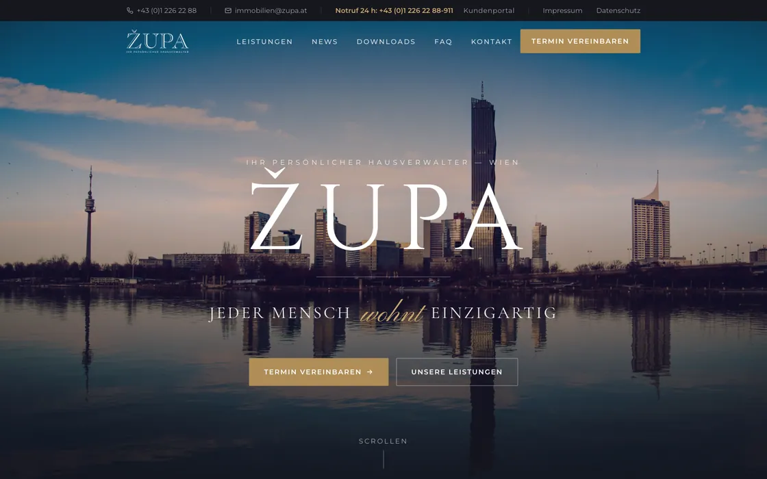 ŽUPA Immobilien — Website · CI · Logo, Webdesign-Projekt von Christopher Rapp